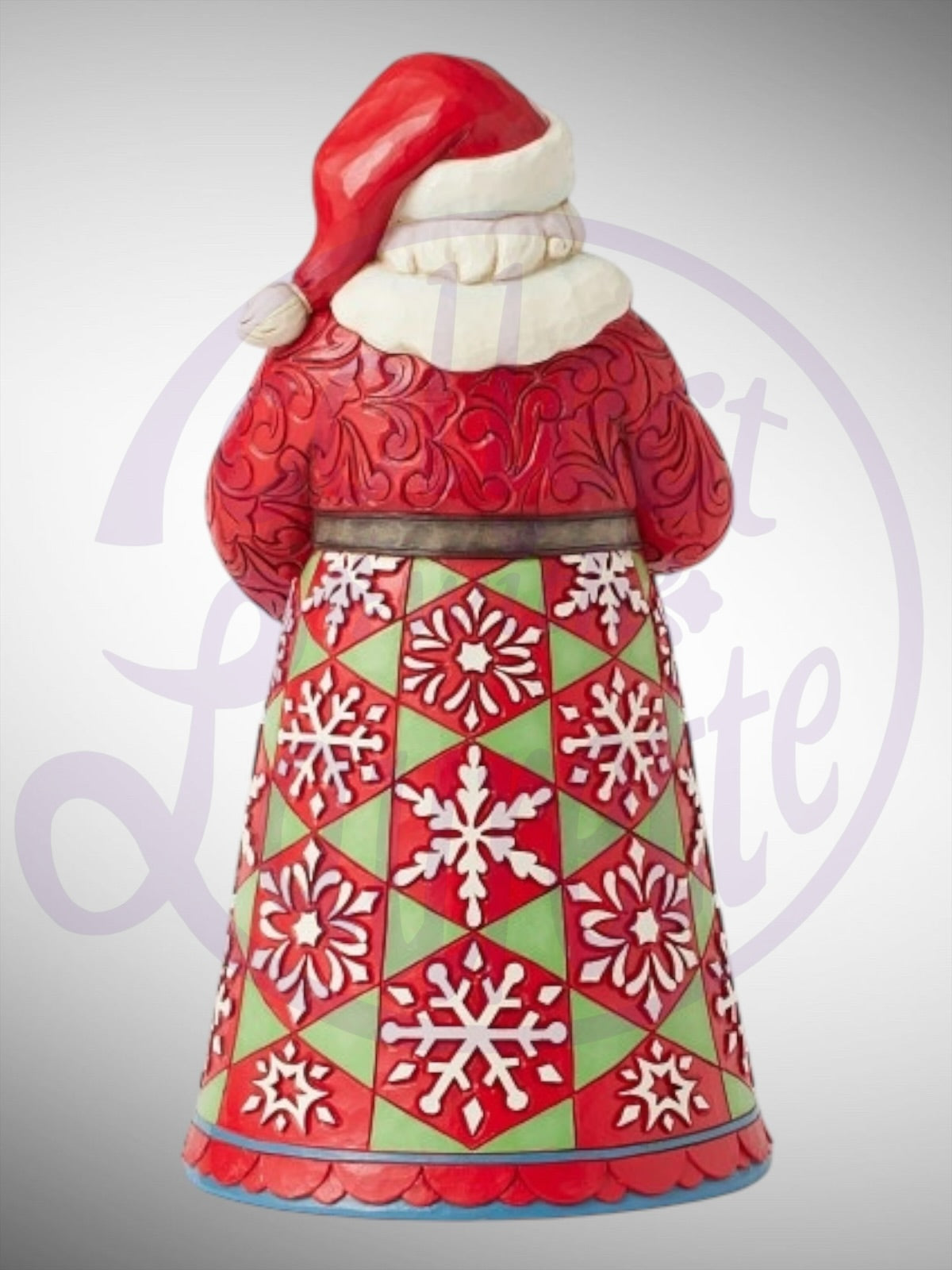 Jim Shore Heartwood Creek -  Frosty Keepsake Santa Holding Mini Globe Figurine